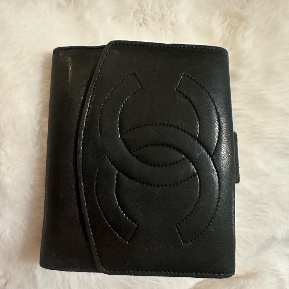 CHANEL Black Leather Wallet